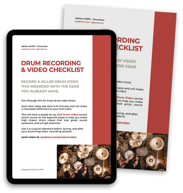 ACE Drum Recording Video Checklist