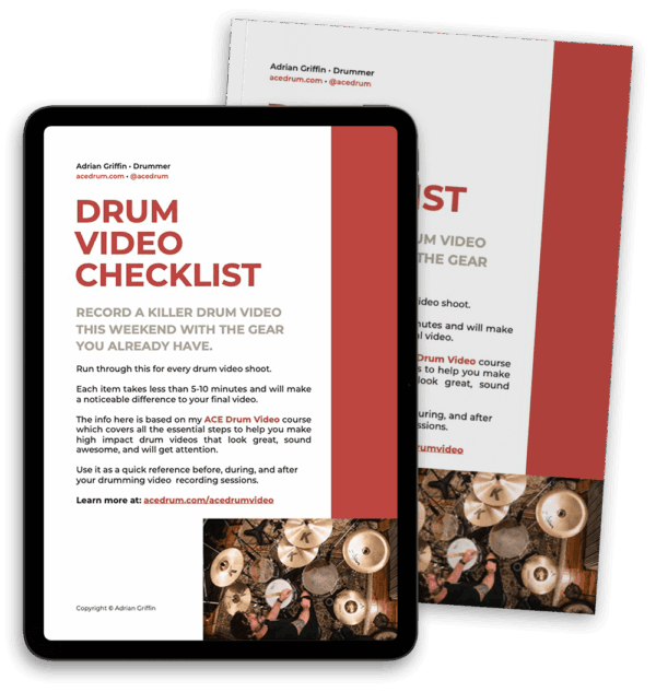 ACE Drum Video Checklist mockup